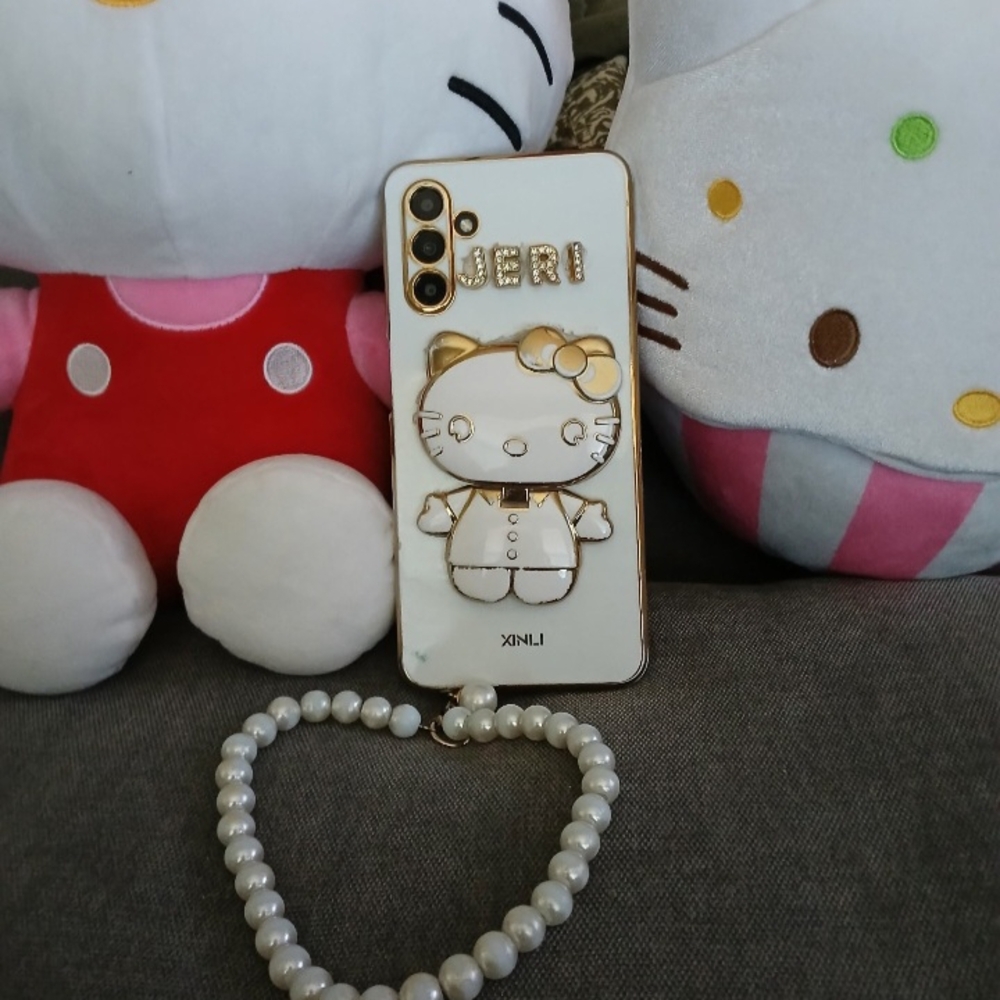 Hello Kitty Pearl Phone Charm Cover Personalized with your name....